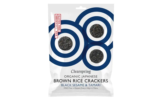 Glutenfri Ris Cracker Med Sort Sesam Økologisk