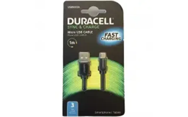 Duracell Sort Micro Usb Kabel - 1 Meter