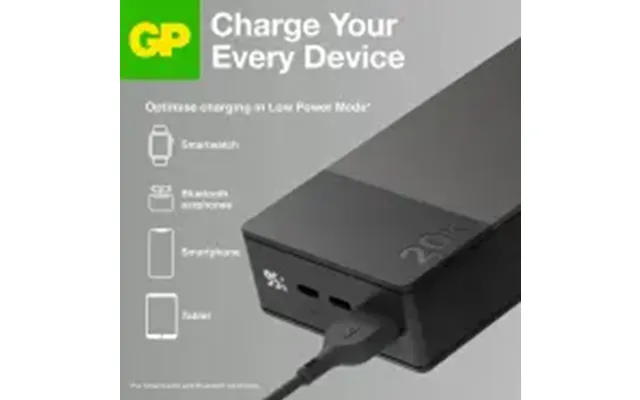 Gp Powerbank M2 20000mah Grå - Powerbank