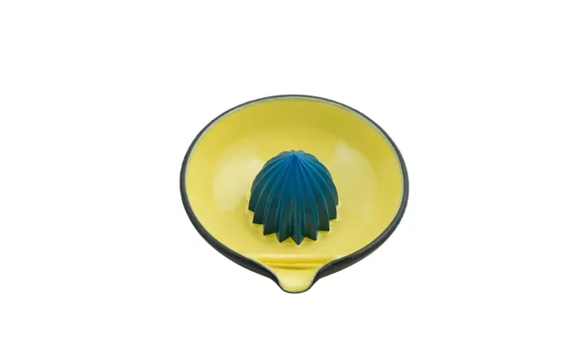 Citronpresser Keramik - Hellgelb Dunkelblau
