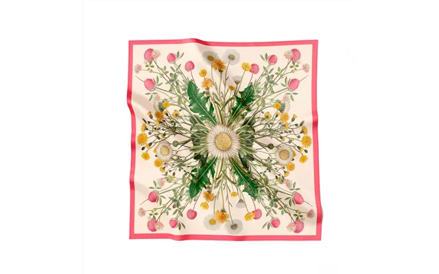 Flora Danica Silketørklæde 90 X 90 Cm - Meadow Pink Off-white