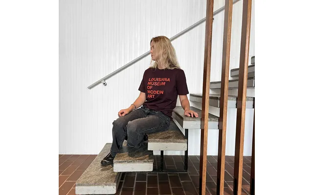 Louisiana T-shirt Brun - Brun M Orange Print M