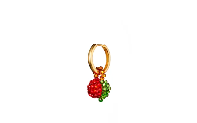 Ørering Beaded Mini Earring Hinge Hoop - Apple