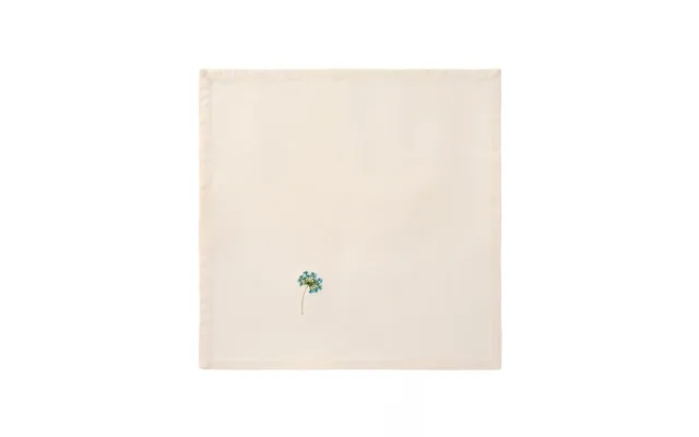 Stofserviet Med Broderet Motiv - 40x40 Cm