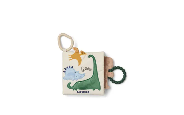 Liewood Fey Dino Roar Fabric Book - Dino Roar Dove Blue