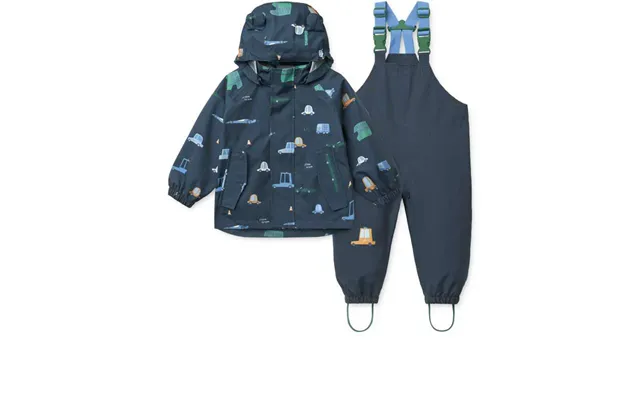Liewood Manu Regntøjssæt - Cars Classic Navy
