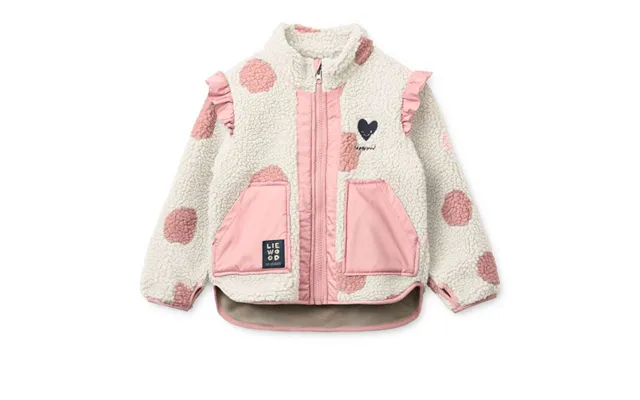 Liewood Noam Fleecejakke M. Flæser - Dot Sandy Rose Blush Mix