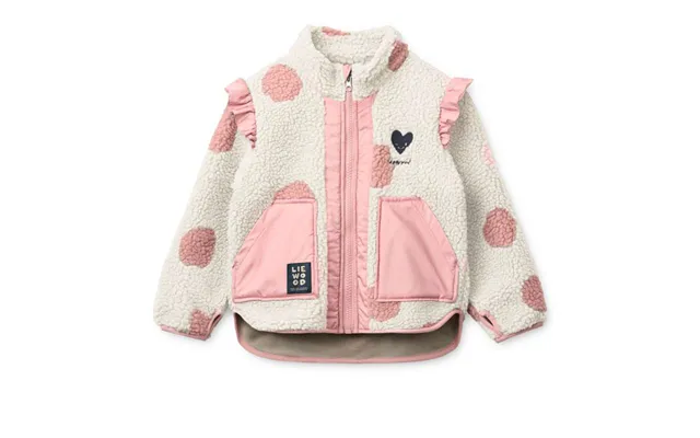 Liewood Noam Fleecejakke M. Flæser - Dot Sandy Rose Blush Mix