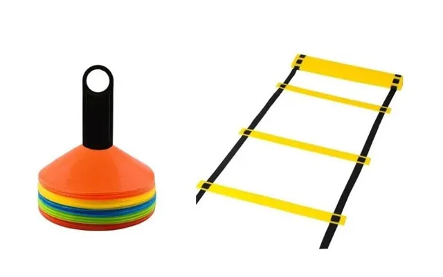 50 Markeringskegler Og 1 Agility Stige 3 Meter