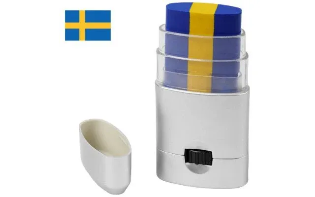 Fan Makeup Ansigtsmaling - Sverige Gul Blå