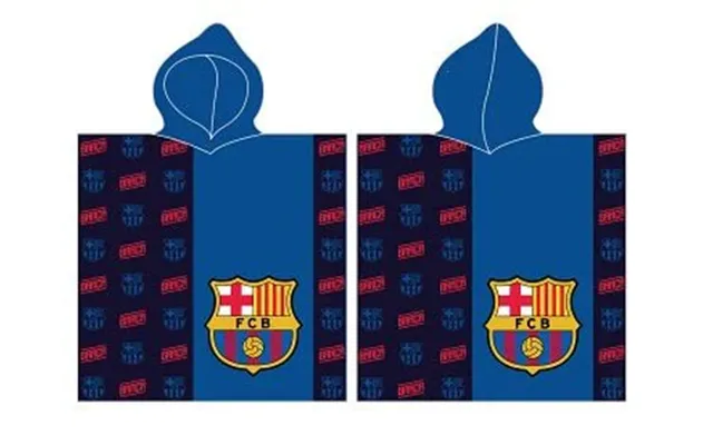 Fc Barcelona Badehåndklæde Poncho Med Hætte - 60x120 Cm.