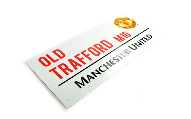 Manchester United Skilt I Metal 40x18 Cm