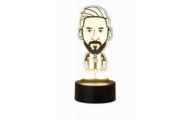 Messi 3d Fodbold Lampe - Lyser I 7 Farver