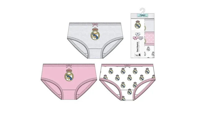 Real Madrid Underbukser Til Børn - Pink 3 Stk.