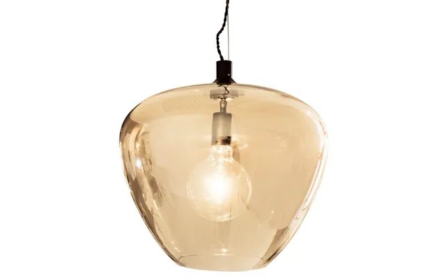 Bellissimo Grande Glas Pendel Amber Guld Ø40 - Så Længe Lager Haves