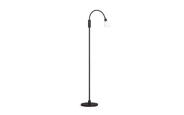 Cut Enkel Gulvlampe Sort Opal Glas - Herstal