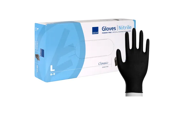 Abena Nitrilhandske Black 100-pack Large