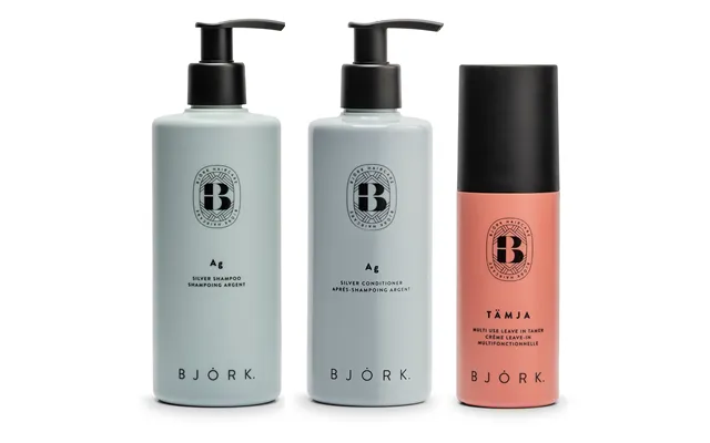 Björk Ag Bundle Silver Shampoo 300 Ml & Conditioner 250 Ml & Leave-in 150 Ml