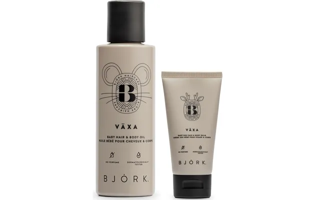 Björk Växa Baby Bundle Hair & Body Oil 125 Ml & Sos Face & Body Balm 50 Ml