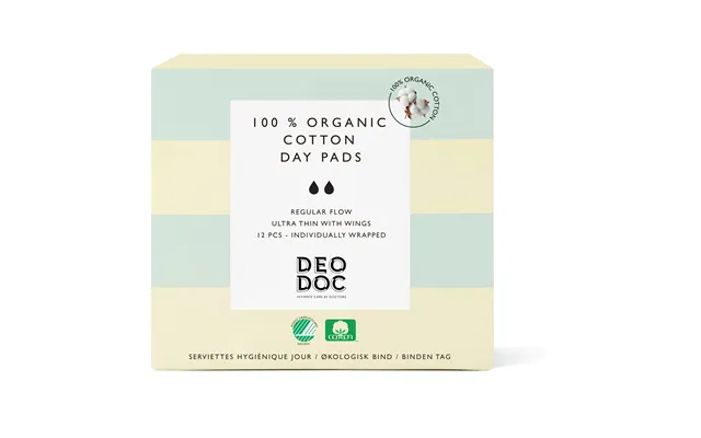 Deodoc 103 % Organic Cotton Day Pads 12 Stk