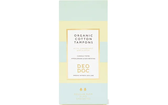 Deodoc Organic Cotton Tampons Regular Flow 16 Pcs M