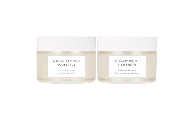 Estelle & Thild Coconut Cedarwood Coconut Crunch Body Scrub 200 Ml & Body Cream 200 Ml