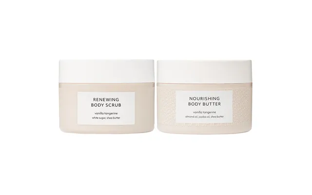Estelle & Thild Vanilla Tangerine Renewing Body Scrub 200 Ml & Nourishing Body Butter 200 Ml