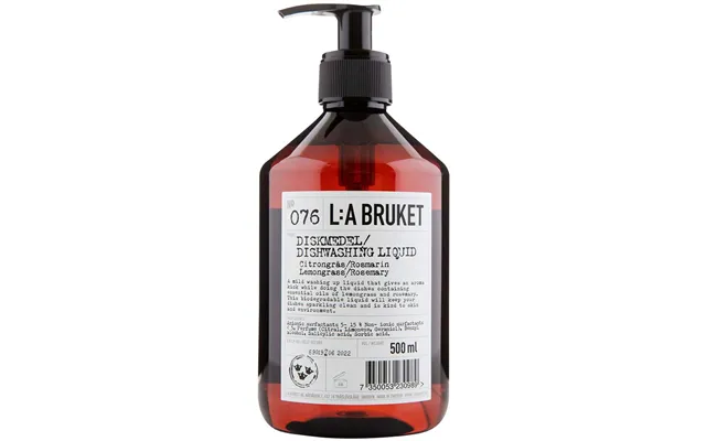 L A Bruket Dishwashing Soap Lemongrass Rosemary 500 Ml