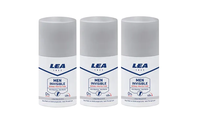 Lea Men Invisible Dermo Protection Deo Roll On 50 Ml X 3