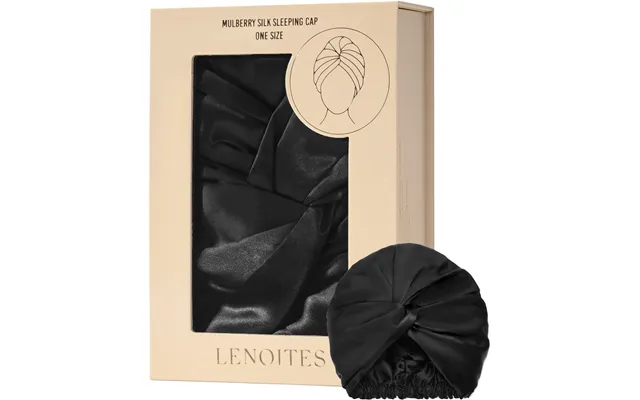 Lenoites Mulberry Silk Sleeping Cap Black