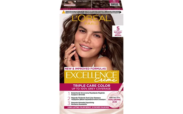 Loreal Paris Excellence Crème Triple Care Color 5 Natural Light Brown