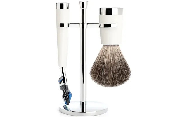 Mühle Liscio Set Razor Fusion Shaving Brush High-grade Resin White Pure Badger