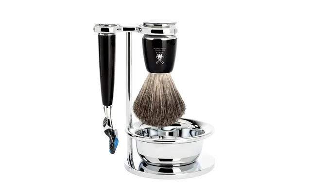 Mühle Rytmo Set Razor Fusion Shaving Brush Bowl High-grade Resin Pure Badger Black