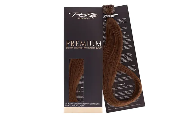 Poze Hairextensions Poze Keratin Premium Extensions 6b Lovely Brown 20 Slingor 50cm