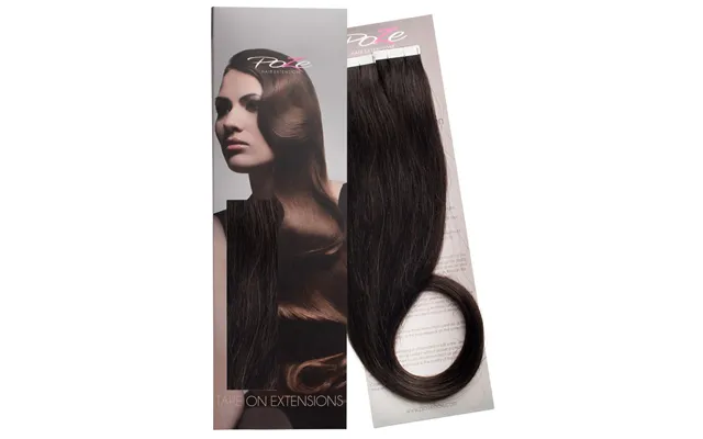 Poze Hairextensions Poze Tape On Extensions 1b Midnight Brown 4 Cm Bit 60 Cm