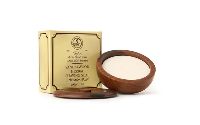 Taylor Of Old Bond Street Sandalwood Shaving Soap Wooden Bowl