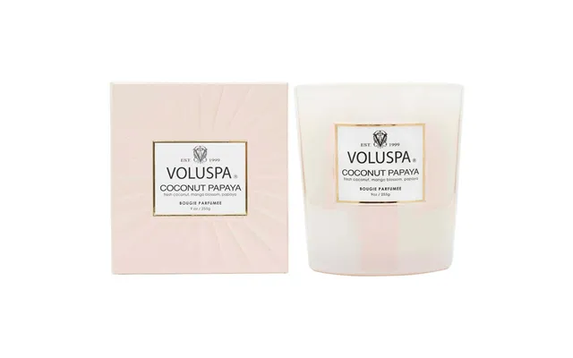 Voluspa Coconut Papaya Vermeil Boxed Candle 255 G