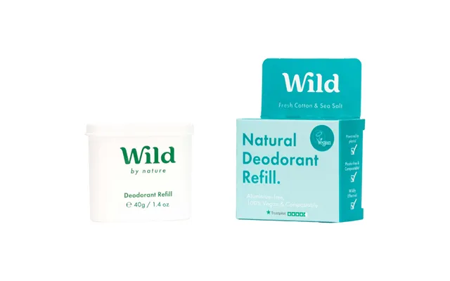 Wild Natural Deodorant Refill Fresh Cotton & Sea Salt 40 G