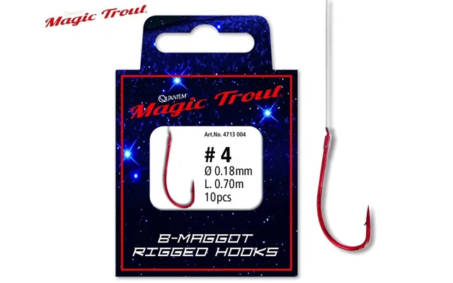 Quantum Magic Trout B-maggot Rigged Hooks 180cm Ø 0,18