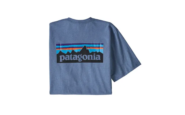 S - Patagonia M's P-6 Logo Responsibili-tee-woolly Blue Wobl