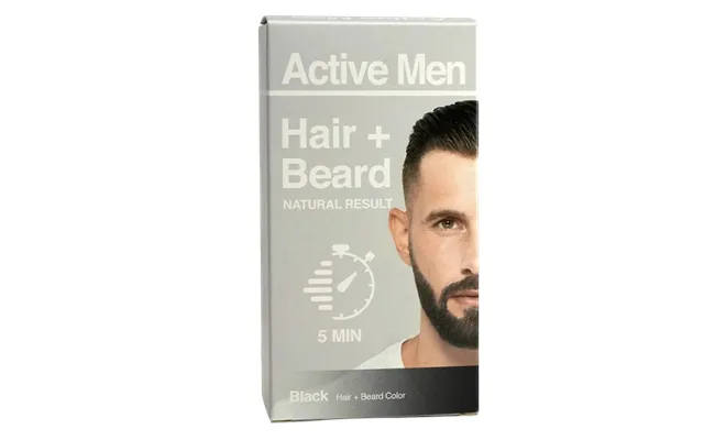Active Men Beard And Hair Color - Black 1 Sæt