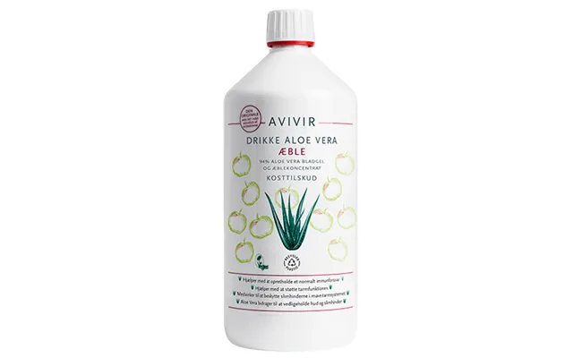 Avivir Drikke Aloe Vera 95 % Æble 1 Liter