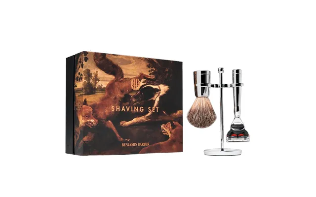 Benjamin Barber Classic 3-piece Shaving Set Chrome Fusion