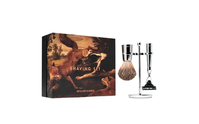 Benjamin Barber Classic 3-piece Shaving Set Chrome Mach3