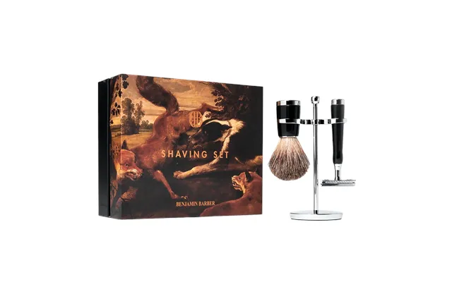 Benjamin Barber Classic 3-piece Shaving Set Ebony Safety Razor 1 Stk