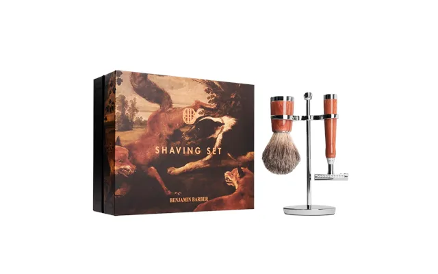 Benjamin Barber Classic 3-piece Shaving Set Wood Safety Razor