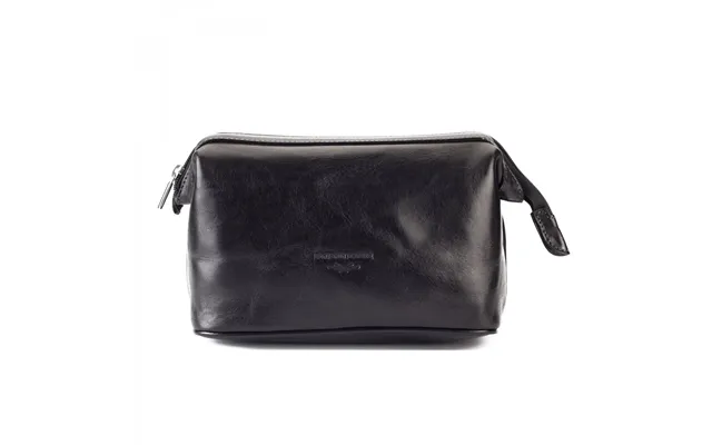 Benjamin Barber Toilet Bag Black Leather