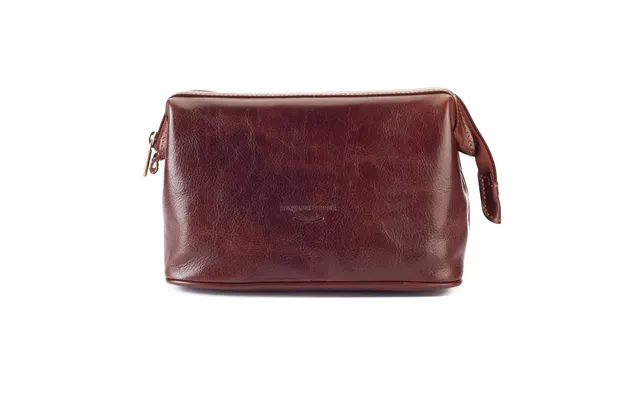 Benjamin Barber Toilet Bag Brown Leather