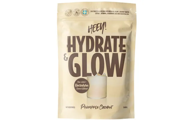 Heey Hydrate & Glow Electrolytes Coll-eganâ Pineapple Coconut 240 G