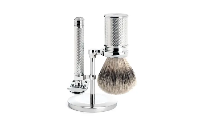 Mühle Traditionel Barbersæt De-skraber - Silvertip Badger Barberkost Og Holder